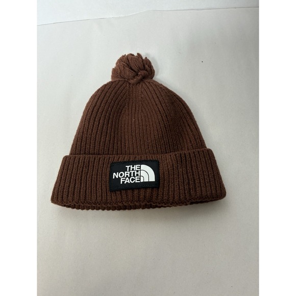 the north face beanie Winter Hat OS Brown Unisex - Picture 1 of 3